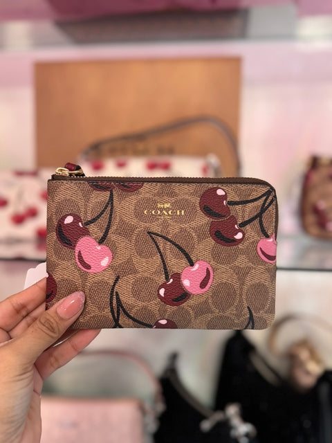 Coach Corner Zip Wristlet
