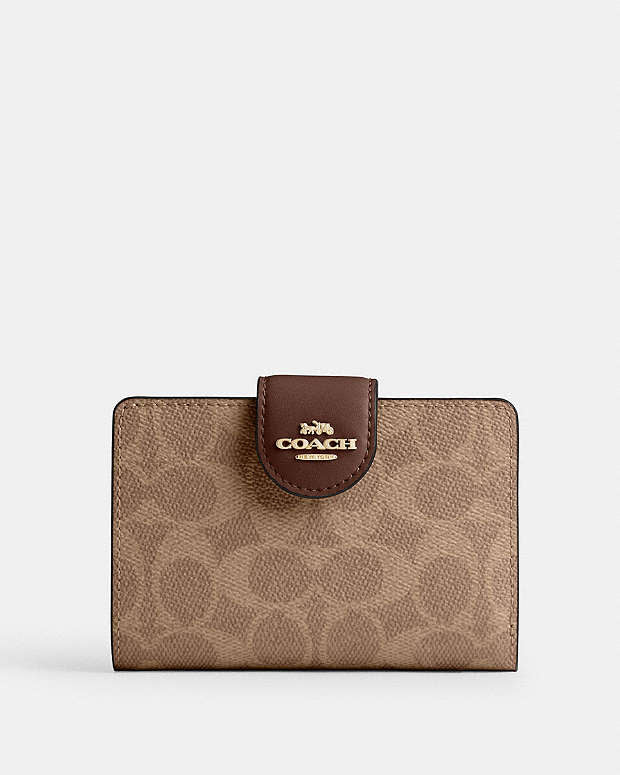 Medium Corner Zip Wallet In Signature Canvas