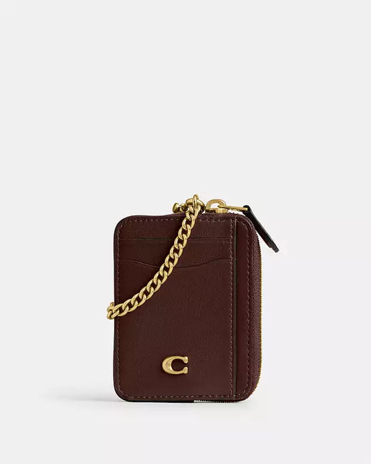 COACH® | Essential Chain Card Case Maple