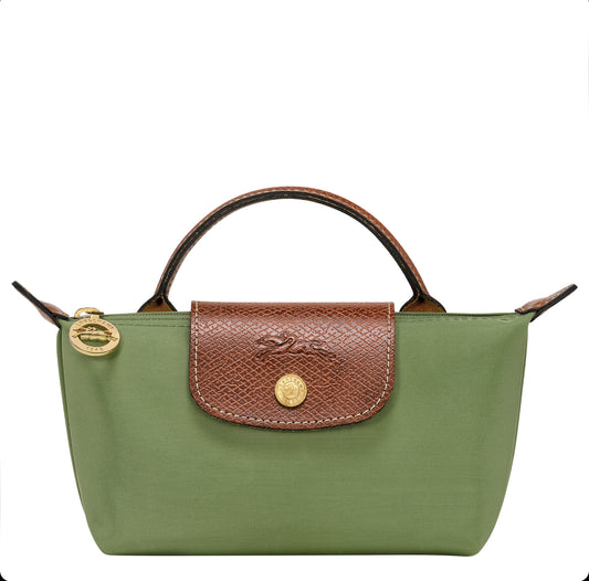 LE PLIAGE POUCH WITH HANDLE
Moss Green- Recycled Canvas