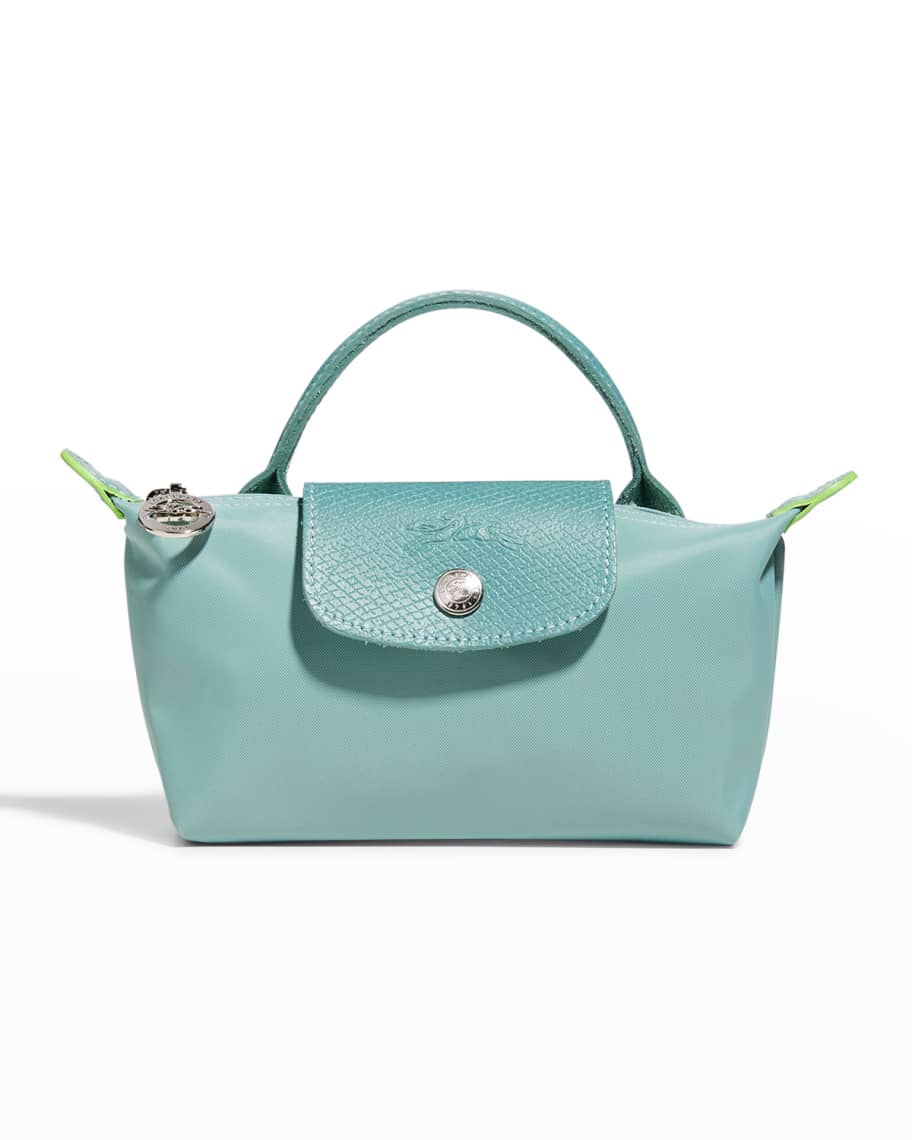 LE PLIAGE ORIGINAL POUCH WITH HANDLE water blue - Recycled Canvas