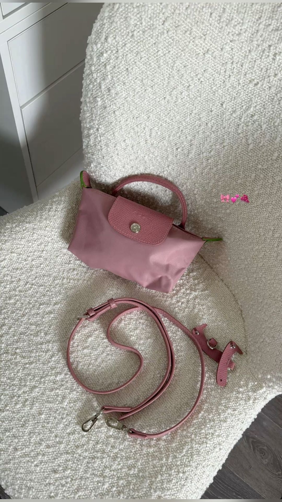 LE PLIAGE ORIGINAL POUCH WITH HANDLE
Petal pink - Recycled Canvas