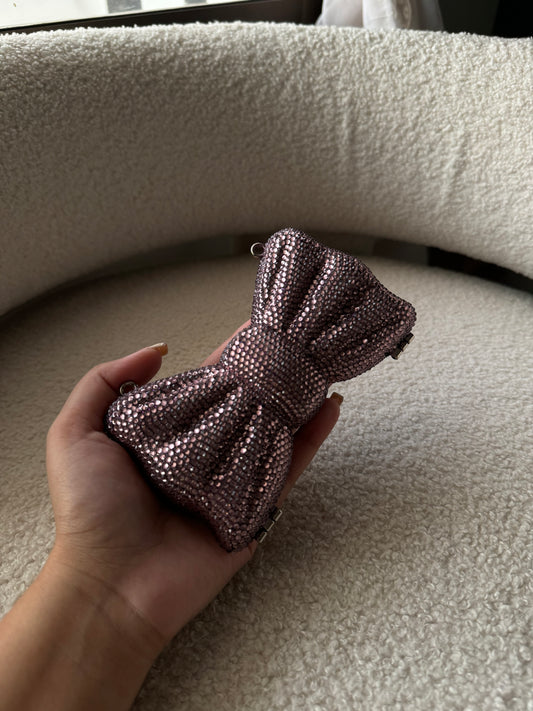 Rhinestone Bow lavender