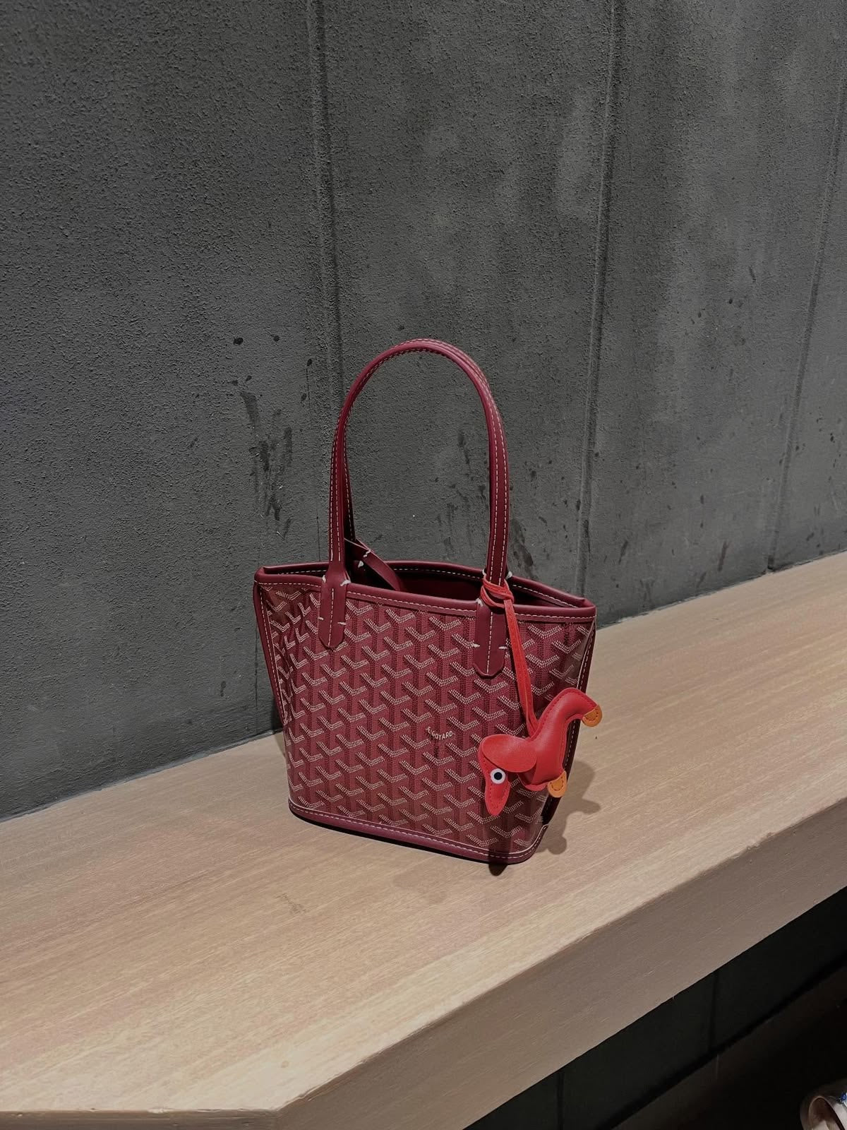 Goyard mini tote red
