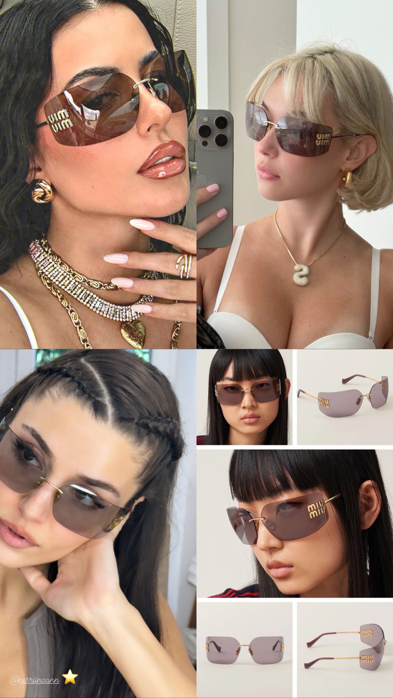 Miu miu rimless sunnies