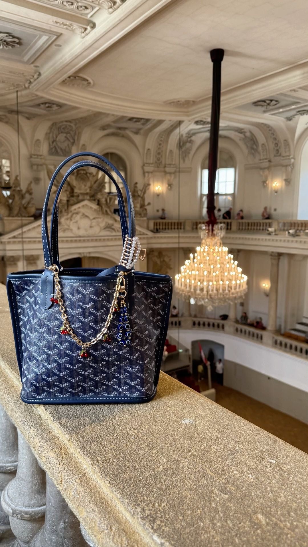 Goyard mini tote blue