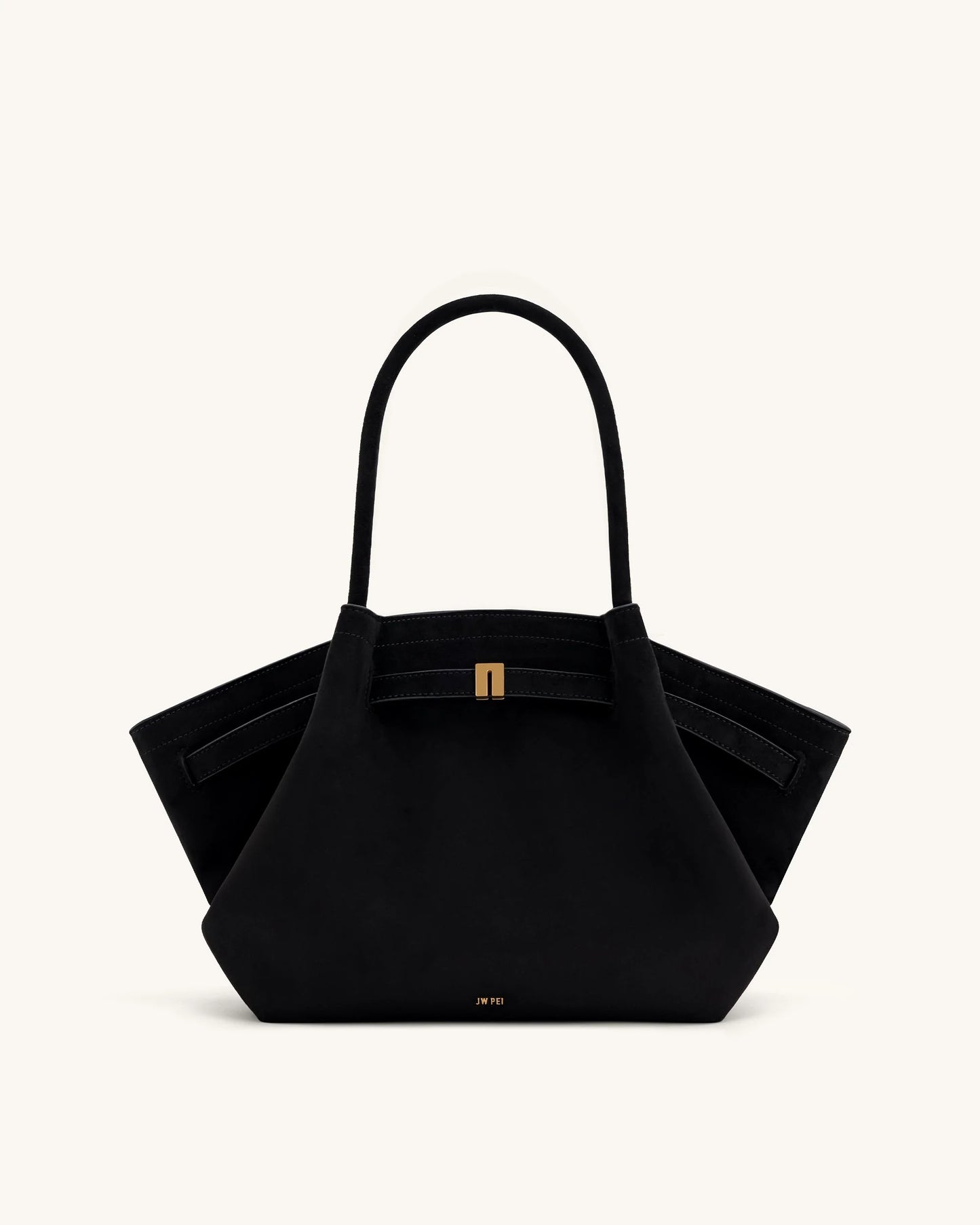 JW PEI Hana Medium Faux Suede Tote Bag - BLack