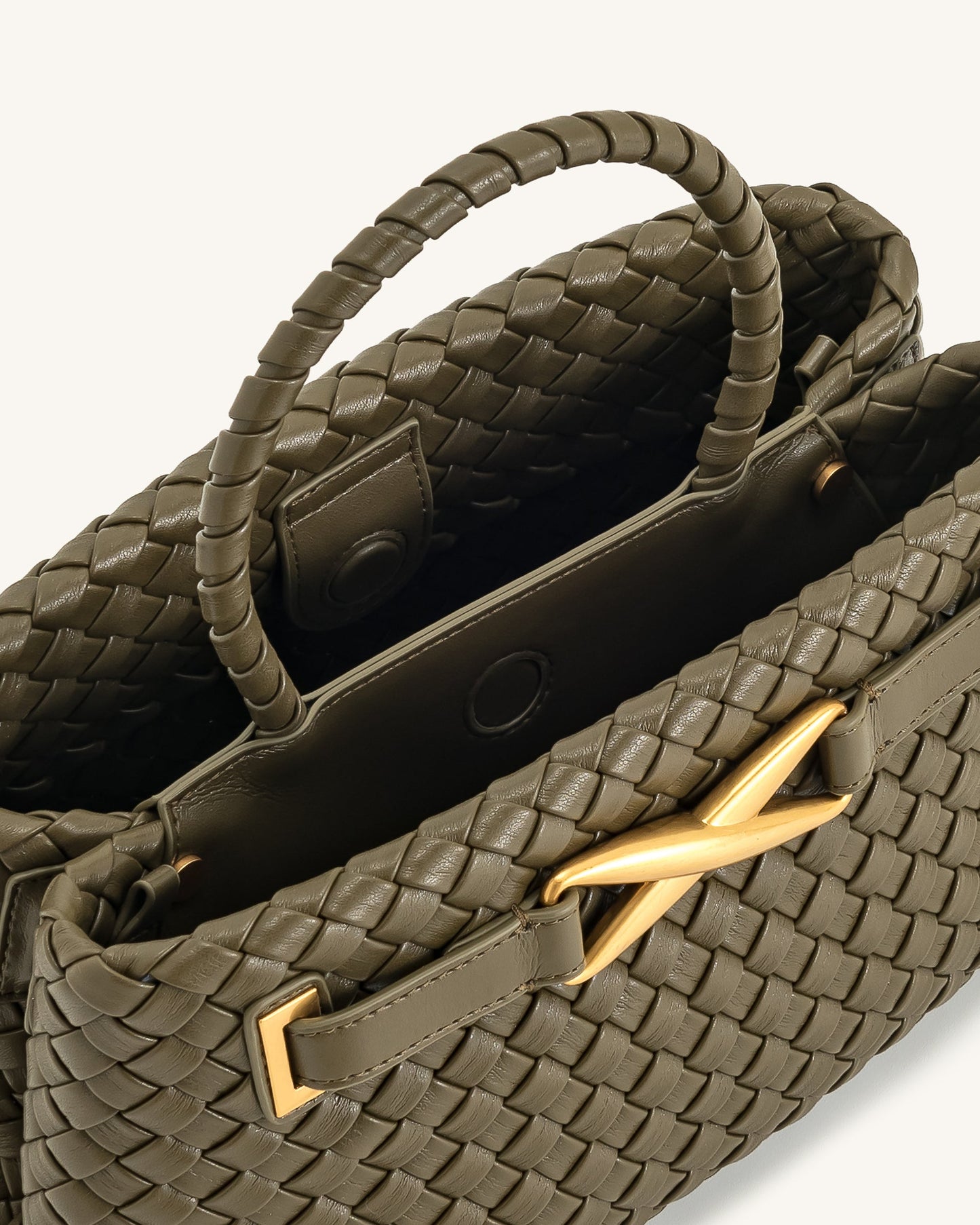 Elora Woven Bag - Dark Olive