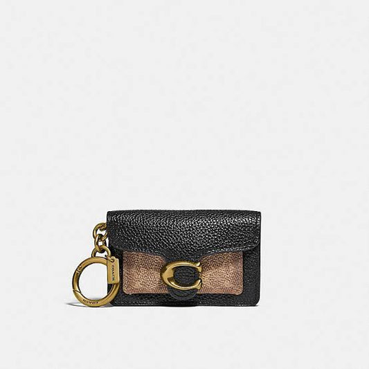 COACH® | Mini Tabby Bag Charm In signature canvas black