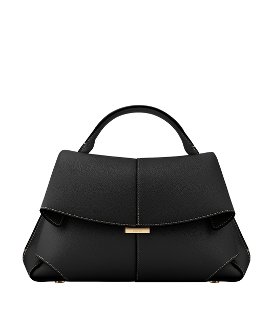 Mokki
EDITION TEXTURED BLACK WITH ECRU STITCHING
