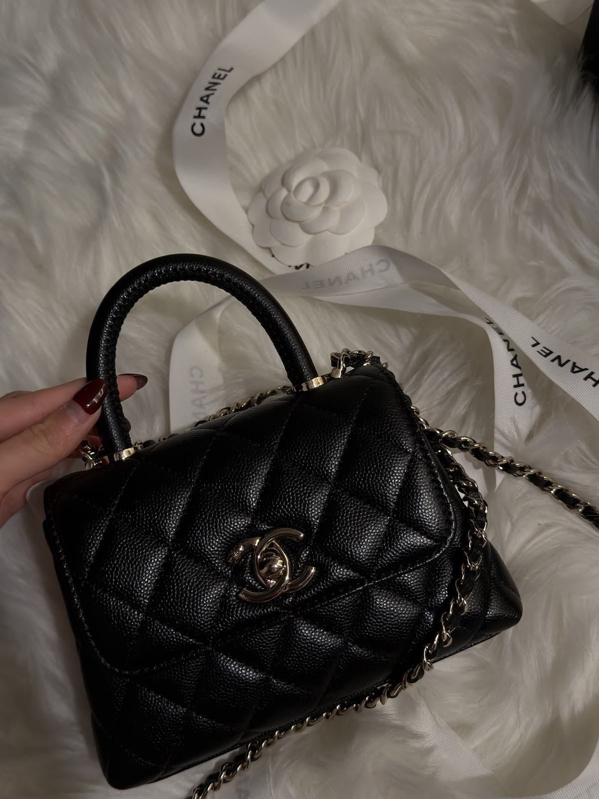 Mini coco top handle black