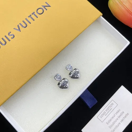 LV heart earrings