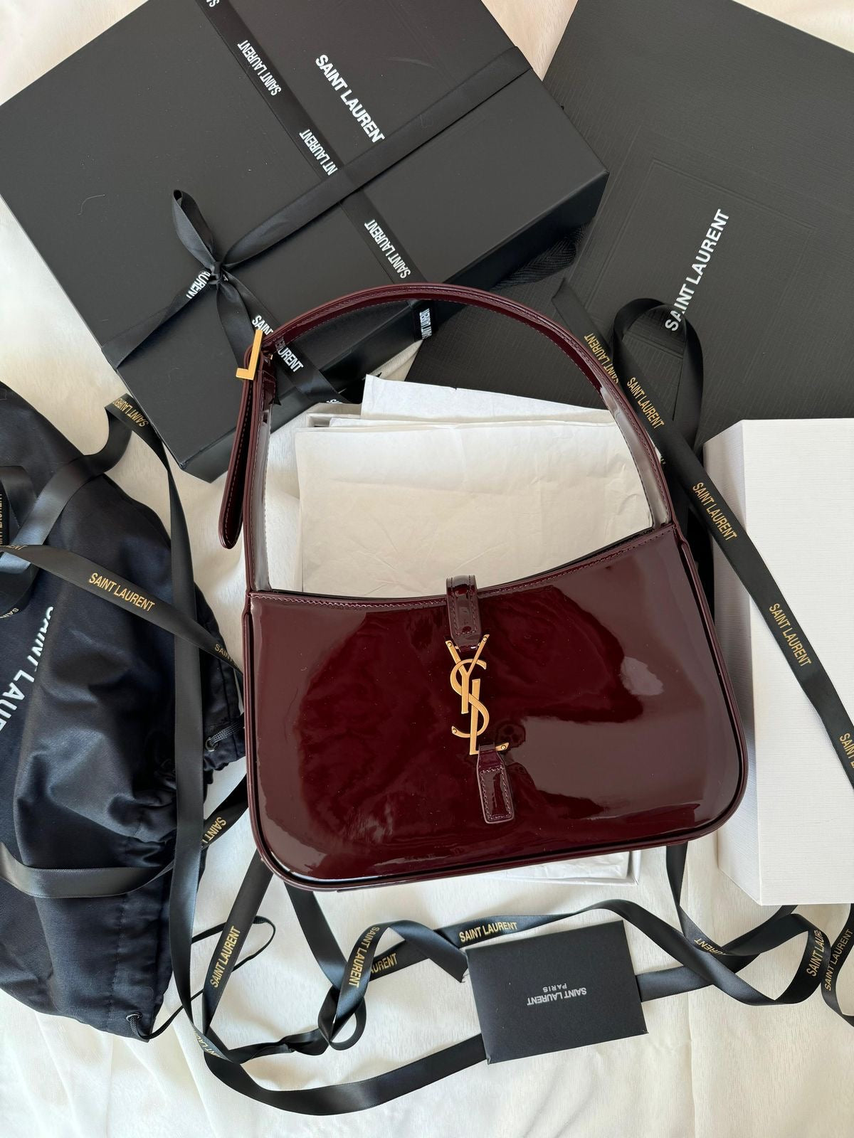 Ysl mini IN PATENT LEATHER
DARK RED WINE