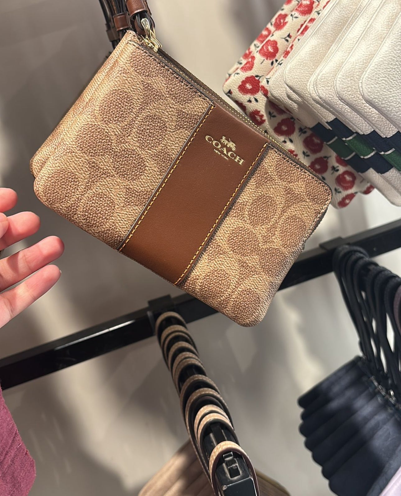 Coach Corner Zip Wristlet