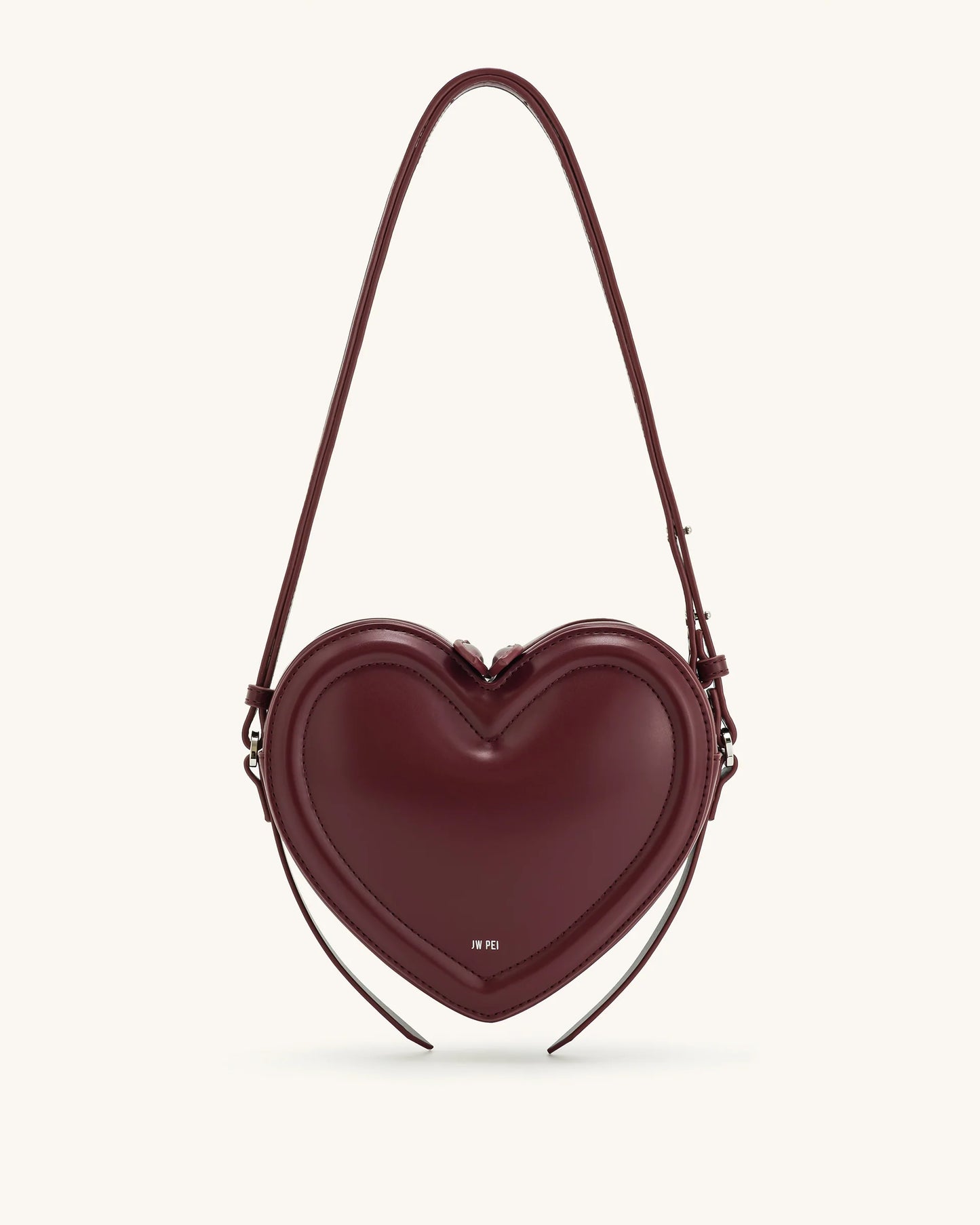Arlene Heart Shaped Bag - Burgundy