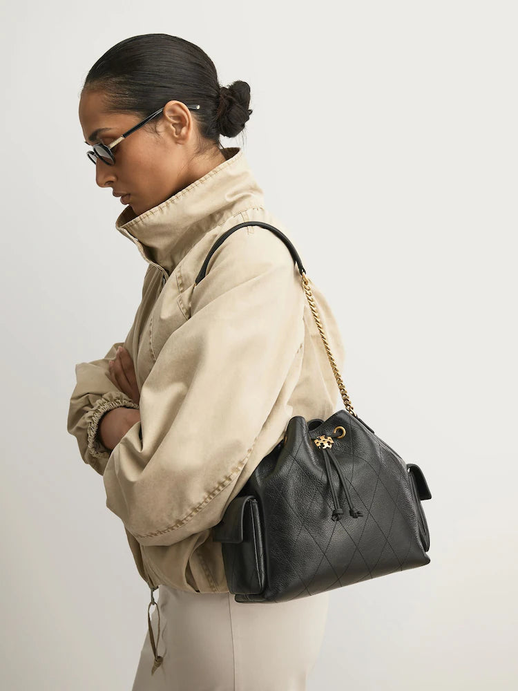 Tory Burch CHARLIE QUILTED DRAWSTRING SHOULDER BAG