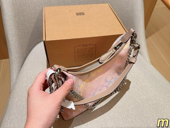 Coach Juliet Shoulder Bag In rainbow Signature Canvas