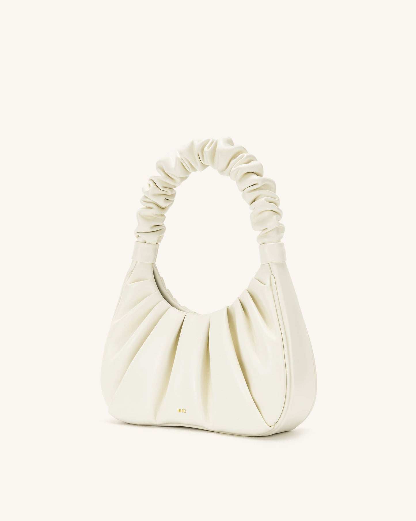 JW pei Gabbi Ruched Hobo Handbag - Ivory
