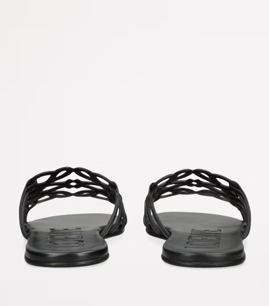 LOEWE
Black Leather Petal Anagram Slides