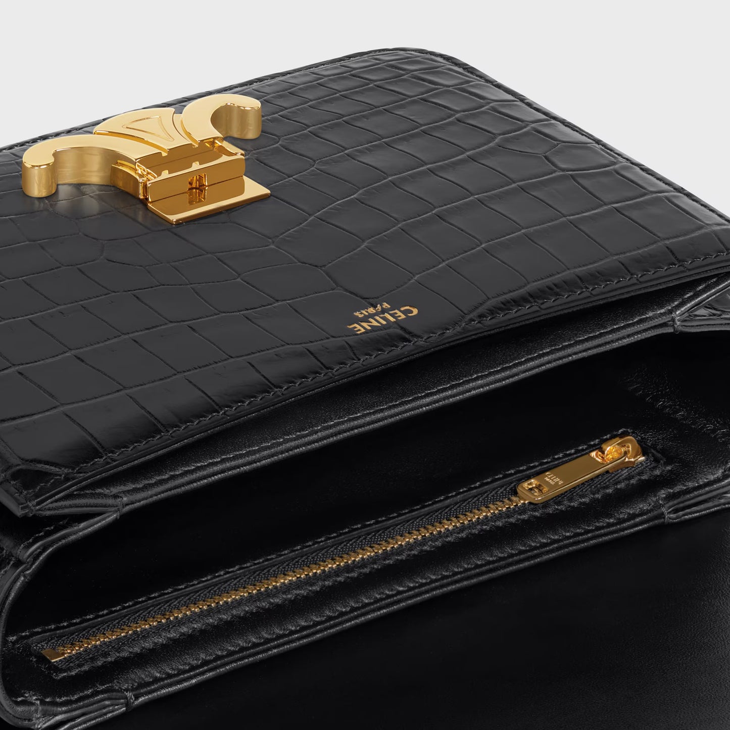 Celine TEEN TRIOMPHE BAG IN CROCODILE