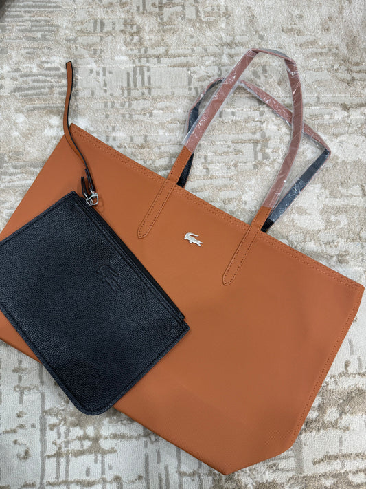Lacoste tote brown