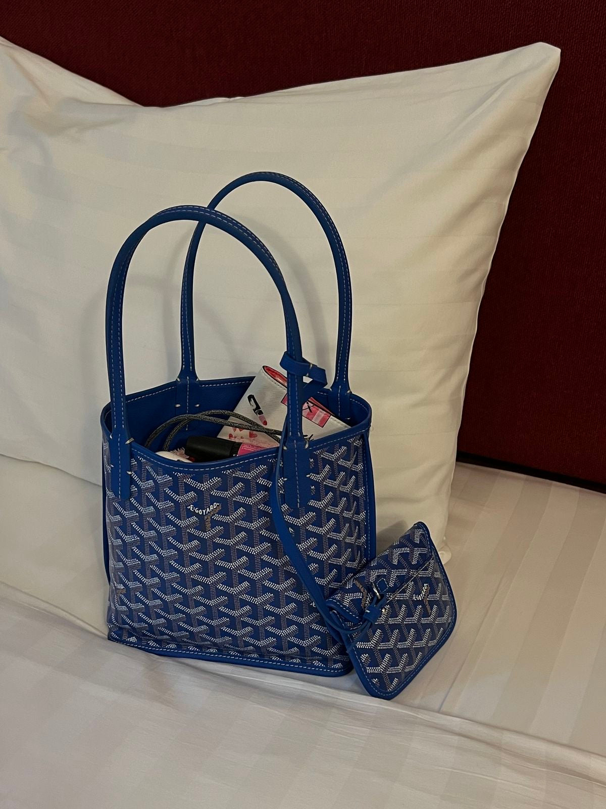 Goyard mini tote blue