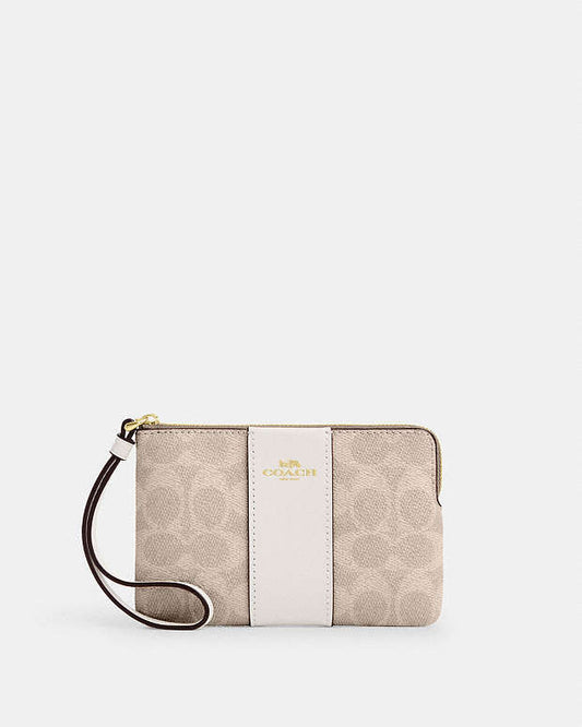 Coach Corner Zip Wristlet