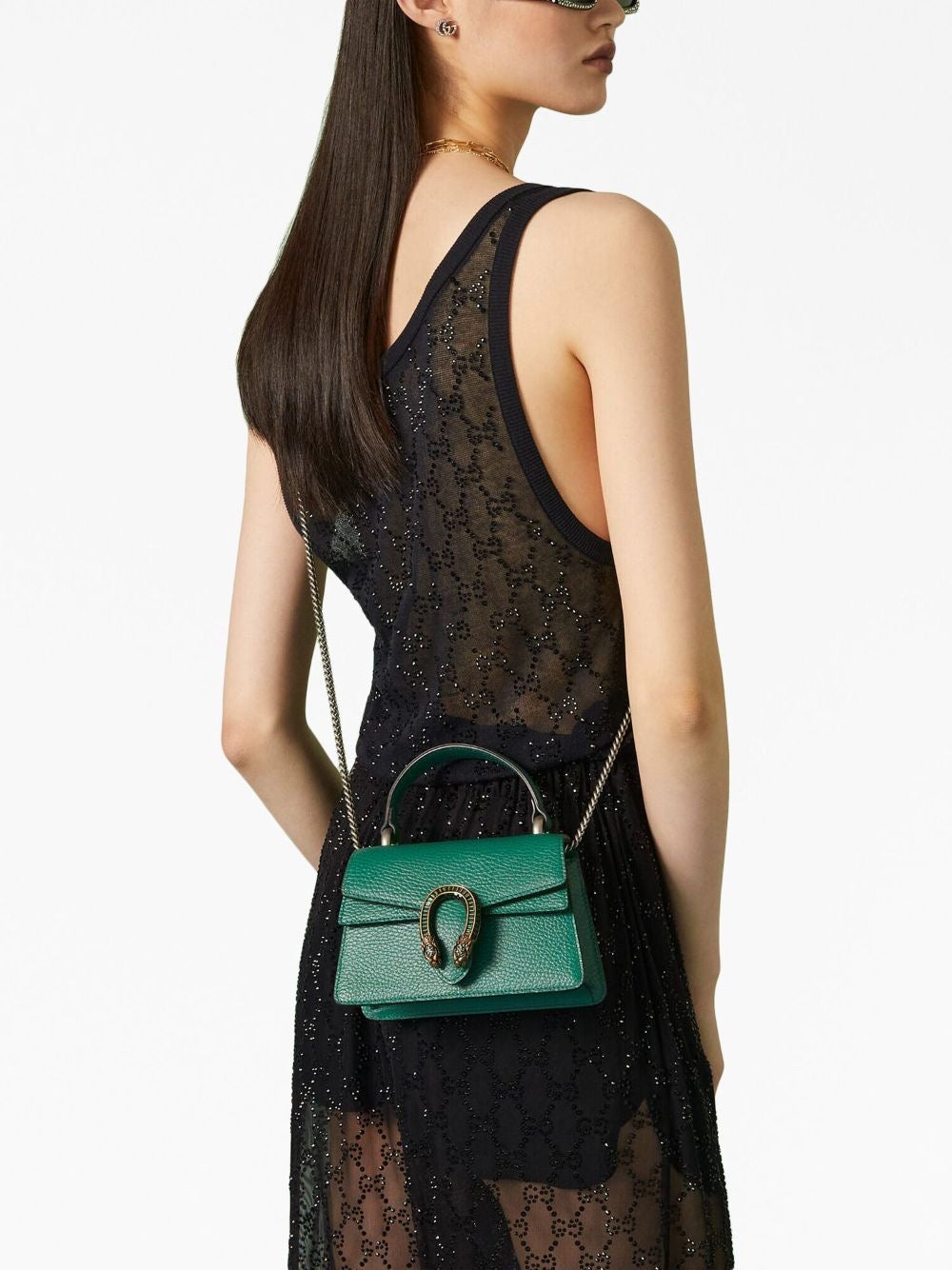 Gucci Dionysus Mini Top Handle Bag (Green)