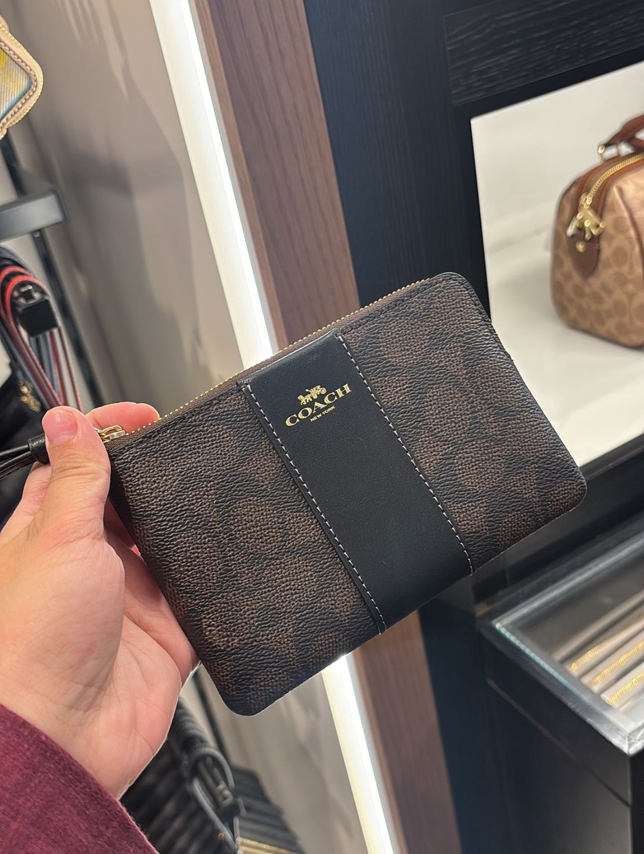 Coach Corner Zip Wristlet