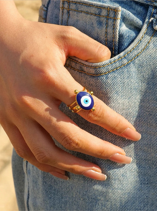 Evil eye 🧿 ring ( adjustable)