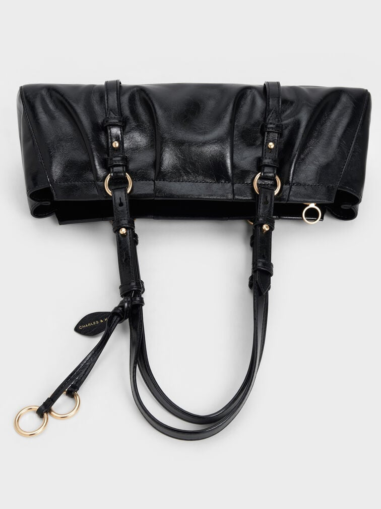 Britton Elongated Shoulder Bag - Black