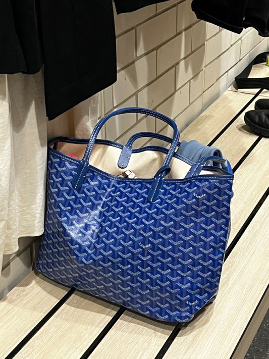 Goyard medium tote royal blue
