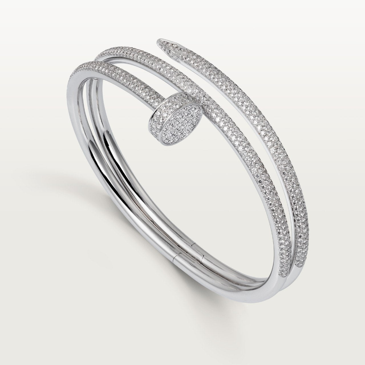 Cartier JUSTE UN CLOU BRACELET, DOUBLE, HALF-PAVED