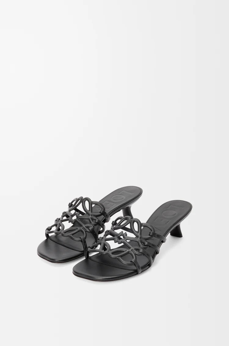 Loewe Petal Anagram slide in soft calfskin