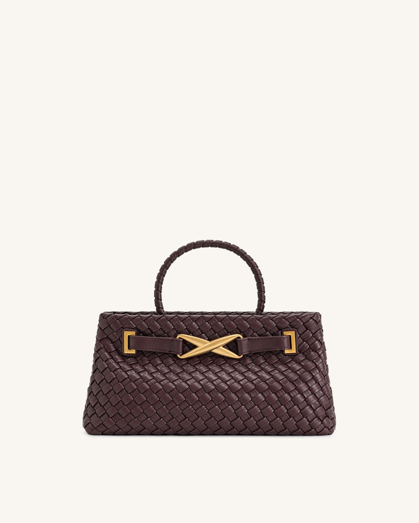 Elora Woven Bag - Deep Burgundy
