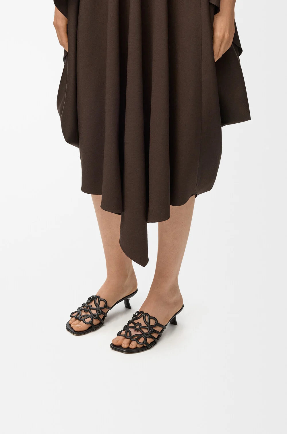 Loewe Petal Anagram slide in soft calfskin