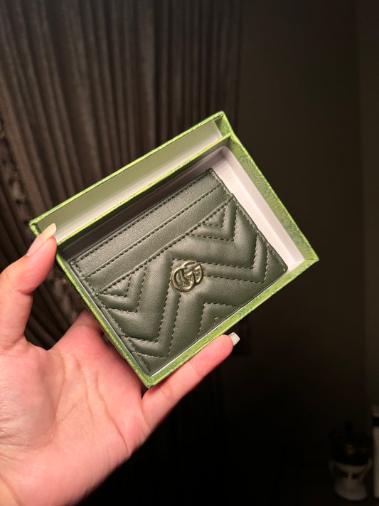 Gucci card holder green