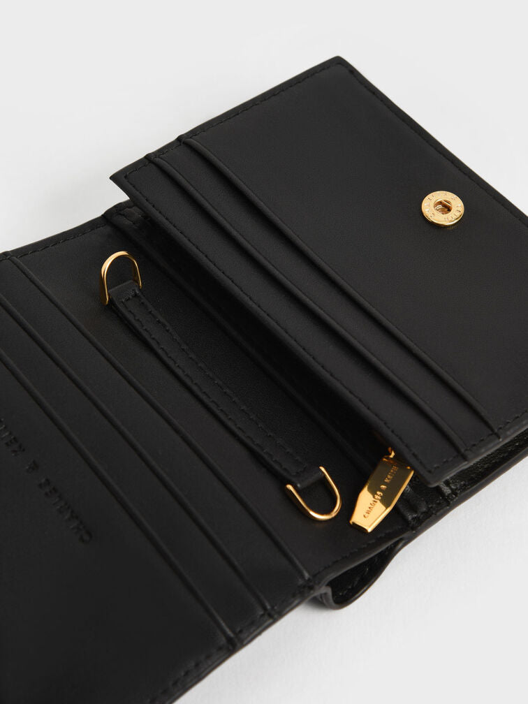 charles and keith wallet chain- Black