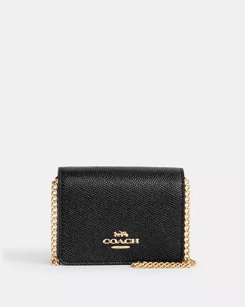 Coach Wallet on chain in black