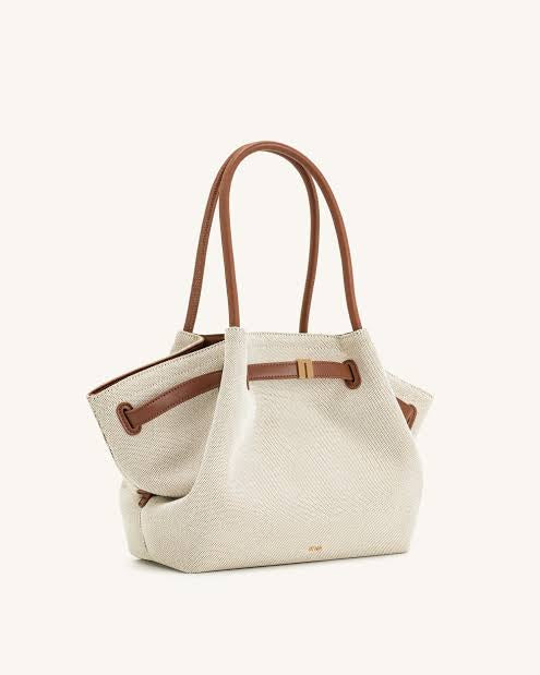 JW PEI Hana Medium Tote Bag - Brown Canvas