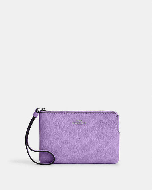 Coach Corner Zip Wristlet