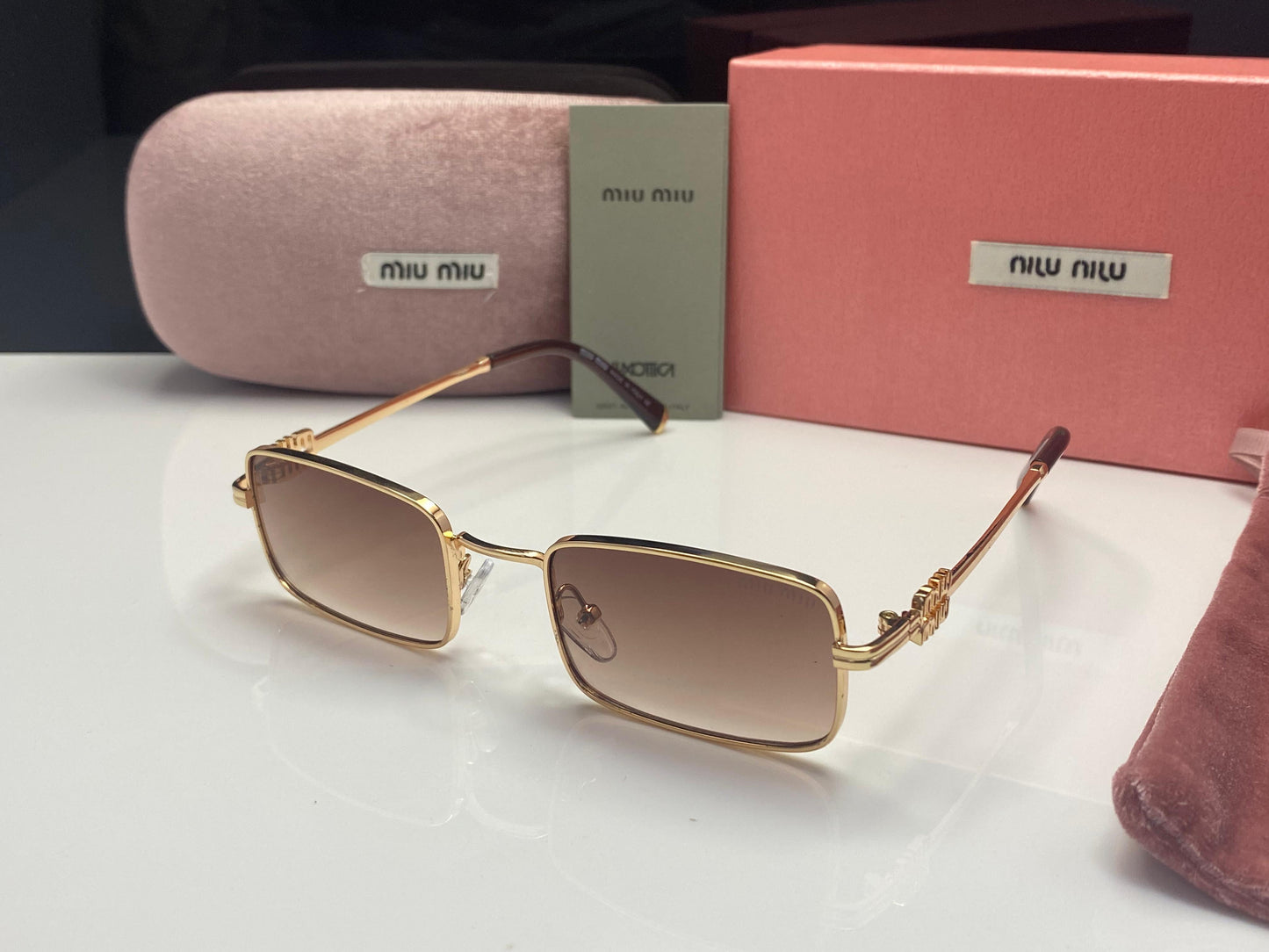Miu Miu metal square frames