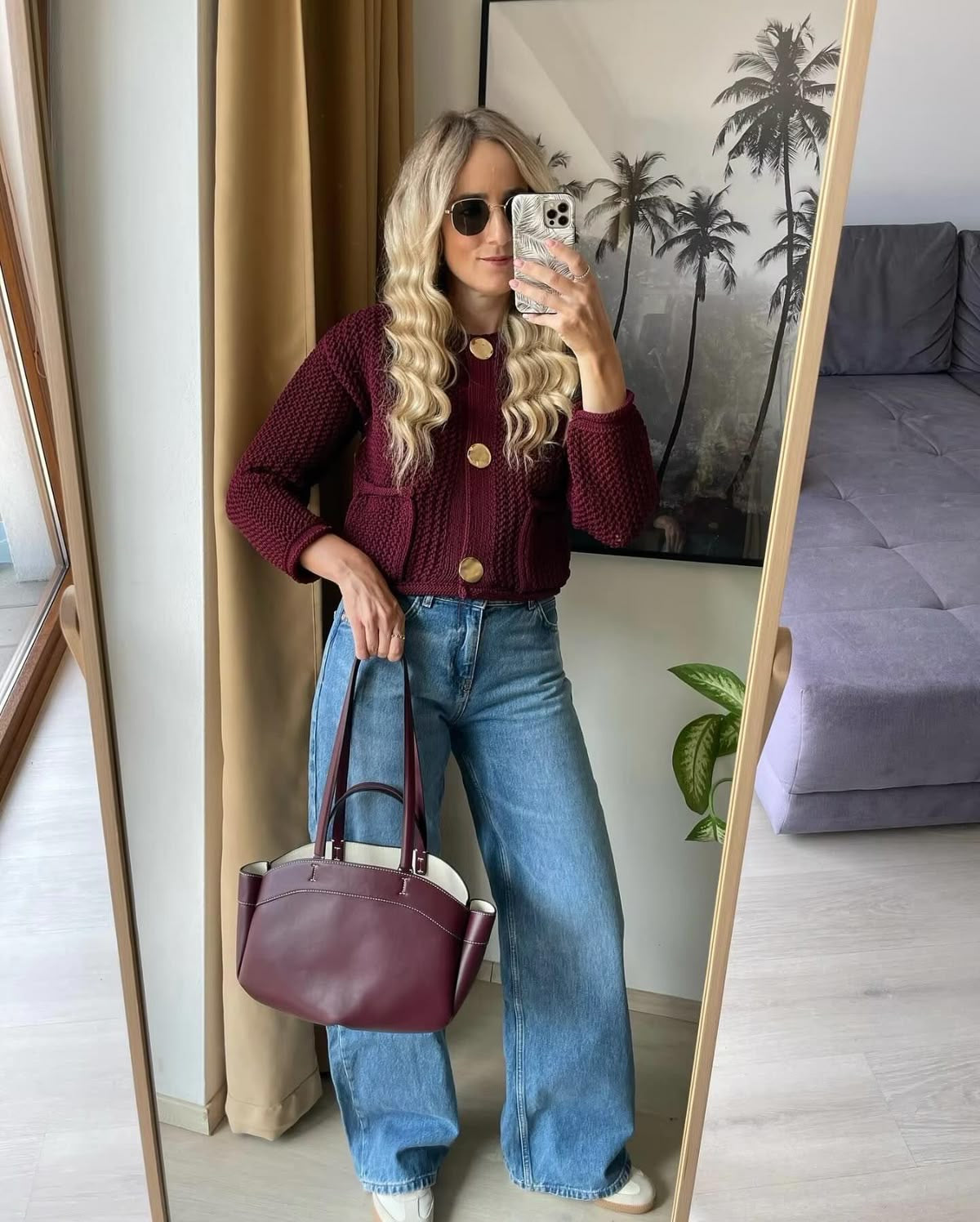 Zara Small Tote Burgundy