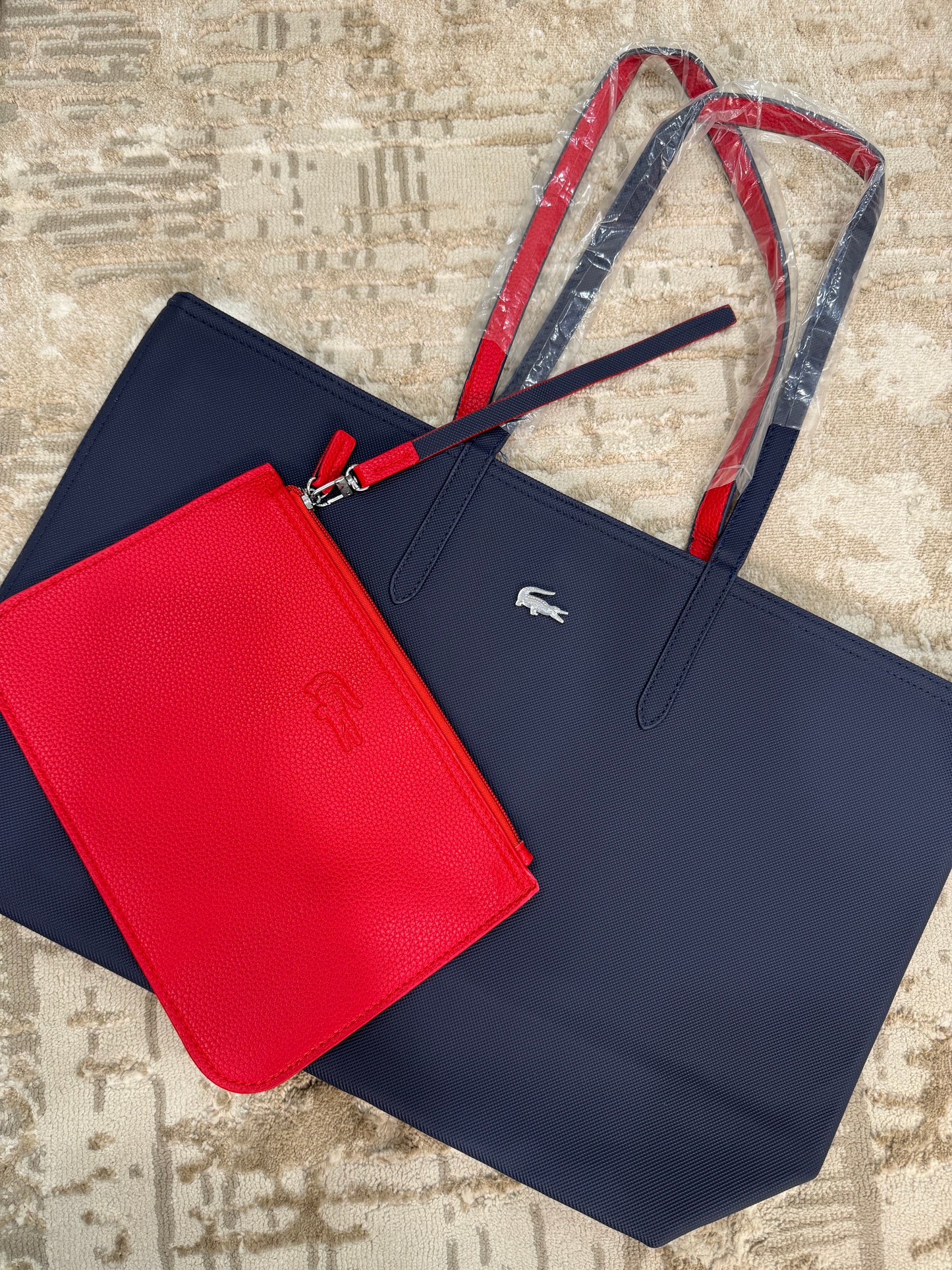 Lacoste tote blue