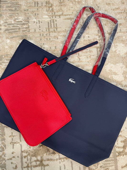 Lacoste tote blue
