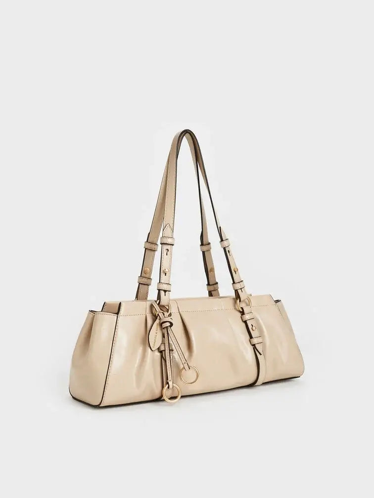 Britton Elongated Shoulder Bag - Ivory