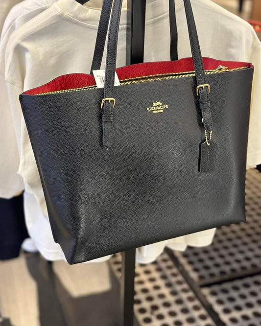Coach mollie tote in ( Black )