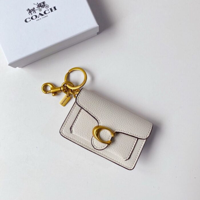 COACH® | Mini Tabby Bag Charm In white