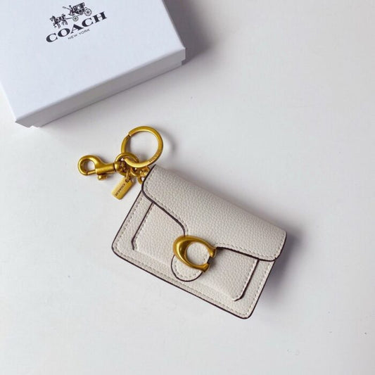 COACH® | Mini Tabby Bag Charm In white