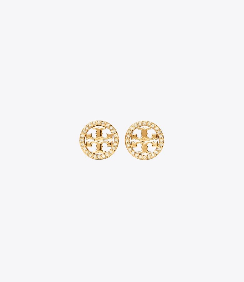 Tory Icon Pave Stud Earrings
